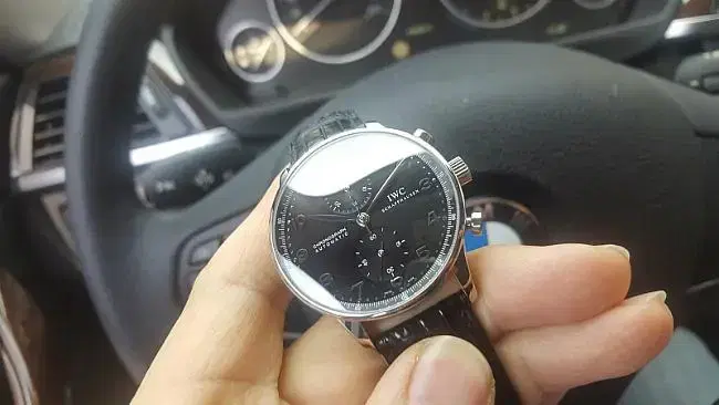 iwc 포르투기스 18k 화이트골드 오토메틱 금통 시계 팝니다~~